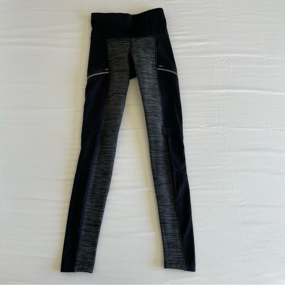 Athleta fleece lined leggings reflective size XXS